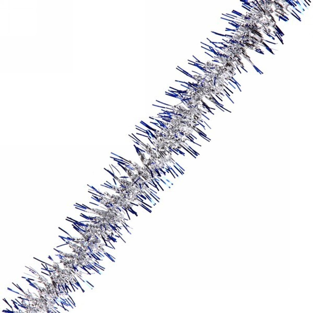 Мишура 2м, фонарик D 5см, синяя