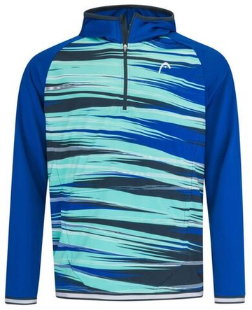 Мужская теннисная кофта Head Topspin Hoodie - небесный