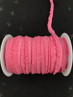 Отделочная резинка ажурная розовая 10 мм