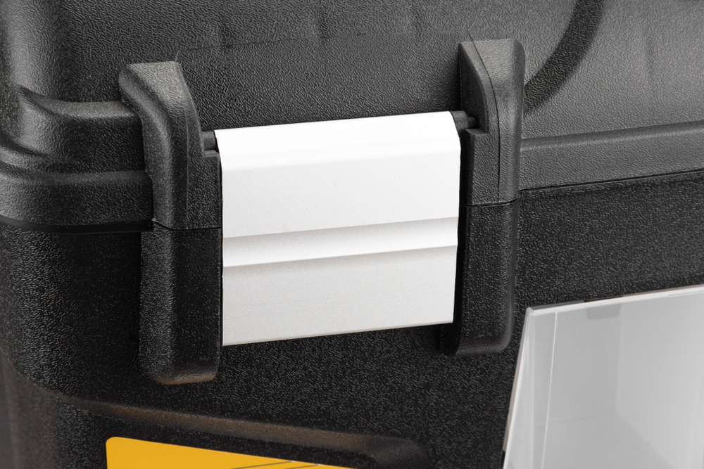 Ящик для инструментов 21 "ГЕФЕСТ" металл замки (с двумя консолями и коробками) М2945