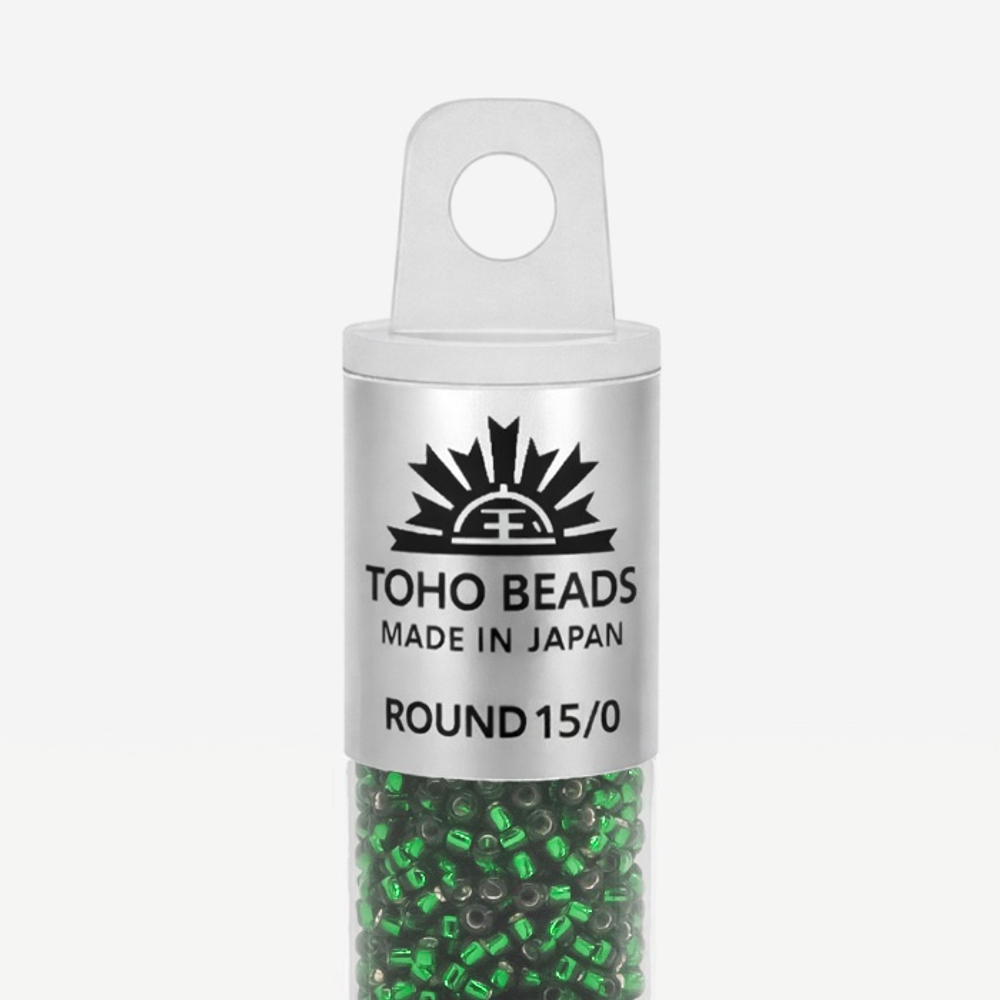 Японский бисер TOHO Round 15/0 (№36), с внутренним серебрением, прозрачный