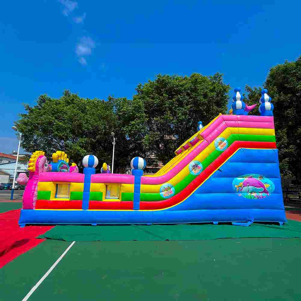 Коммерческий надувной батут «В гостях у дельфинов 2», 10*5*5 м