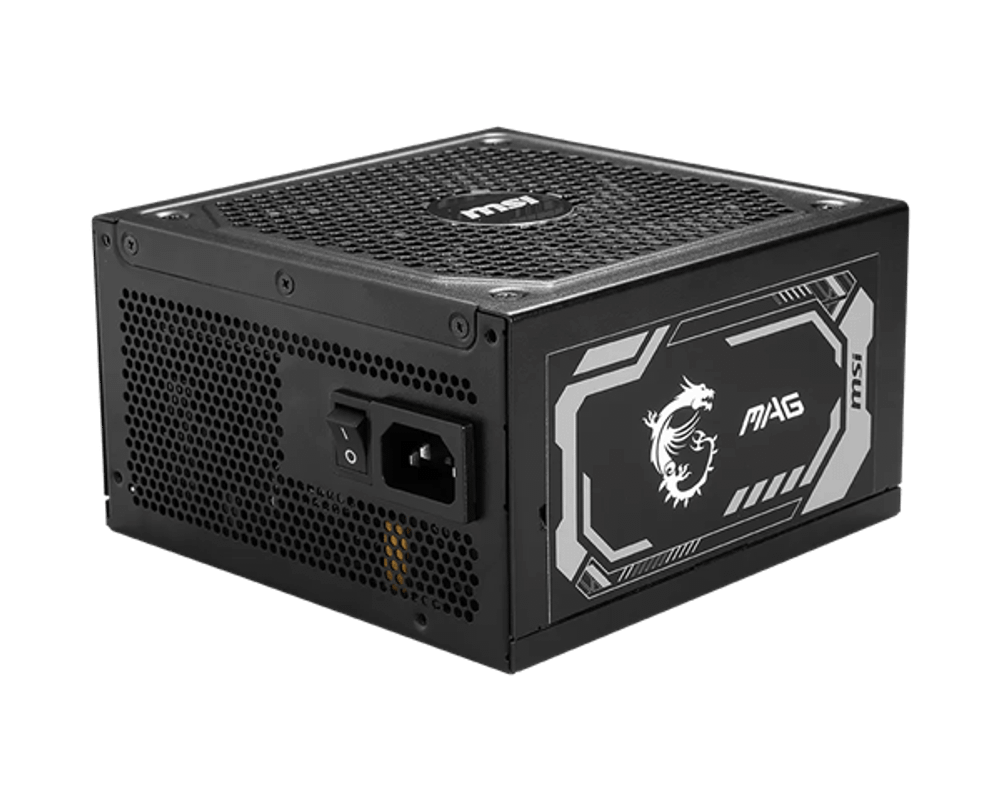 Блок питания MSI 1250W, MAG A1250GL PCIE5, Full Modular, ATX, 80+ GOLD, КПД >90%, Fan 135mm, Черный