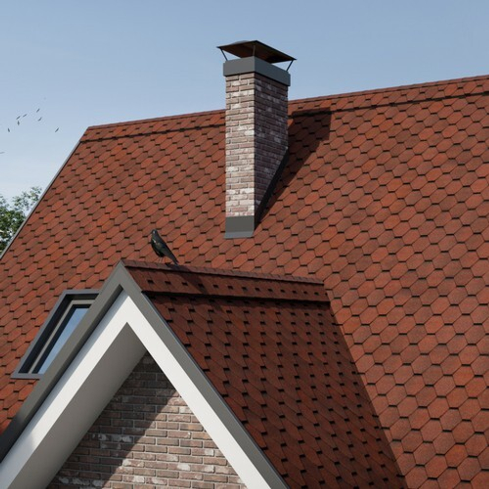 Черепица битумная гибкая Tegola COMFORT GARDA Rosso 409