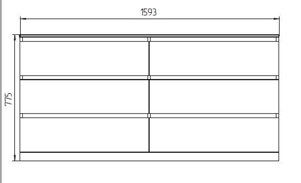 РЕКЛАМАЦИЯ Комод белый Марм 6 ящиков для вещей
