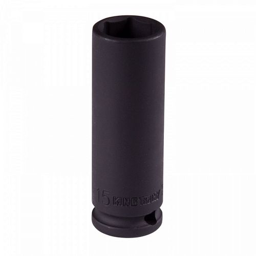 KING TONY (343515M) Головка торцевая ударная глубокая шестигранная 3/8", 15 мм