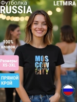 Футболка принт Москва