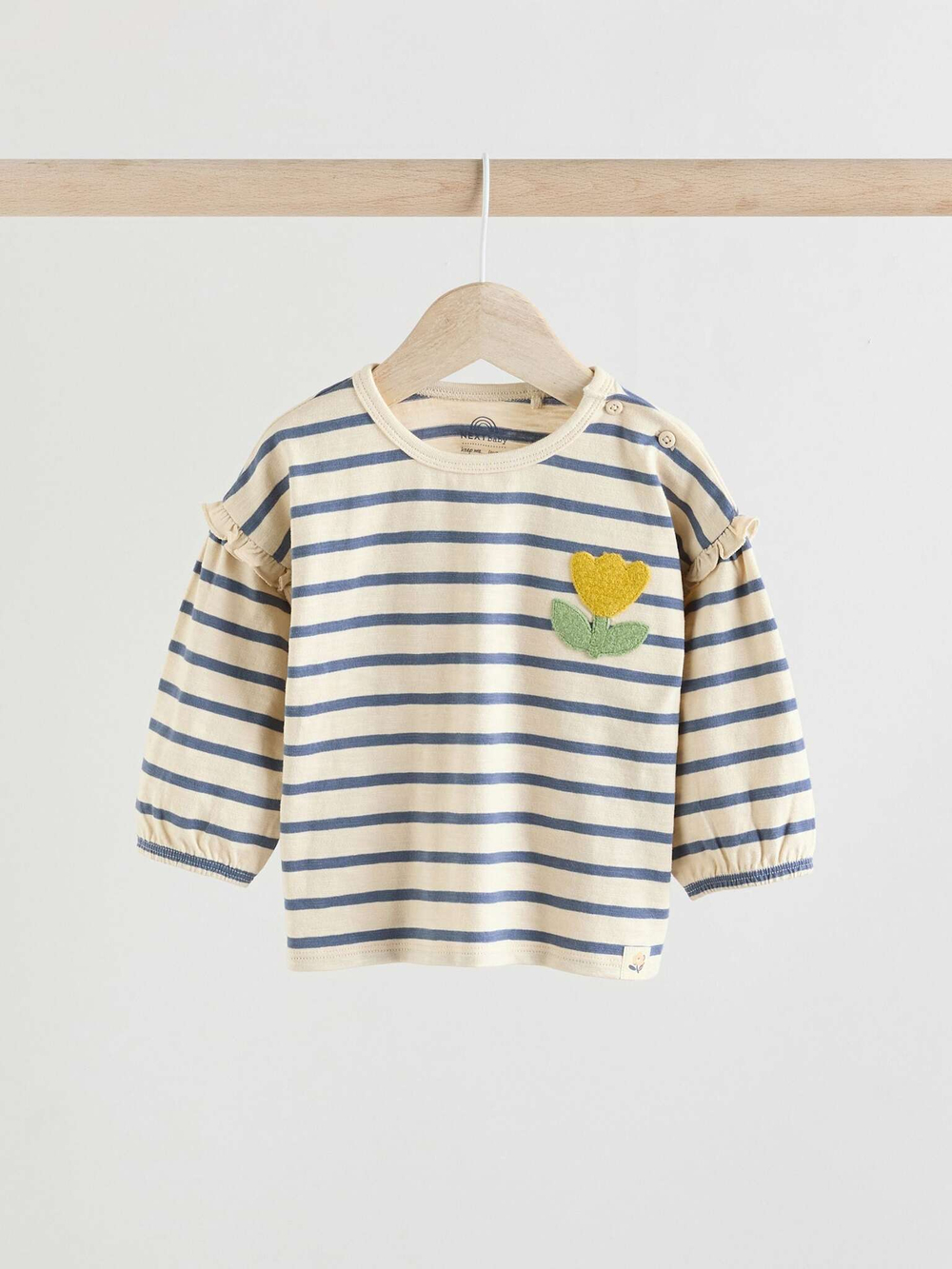 Лонгслив и брюки в комплекте для малышей Next AA6-805, 3 шт., Бежевый, Синий