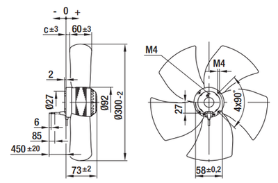 Вентилятор осевой A4E300-AA01-01