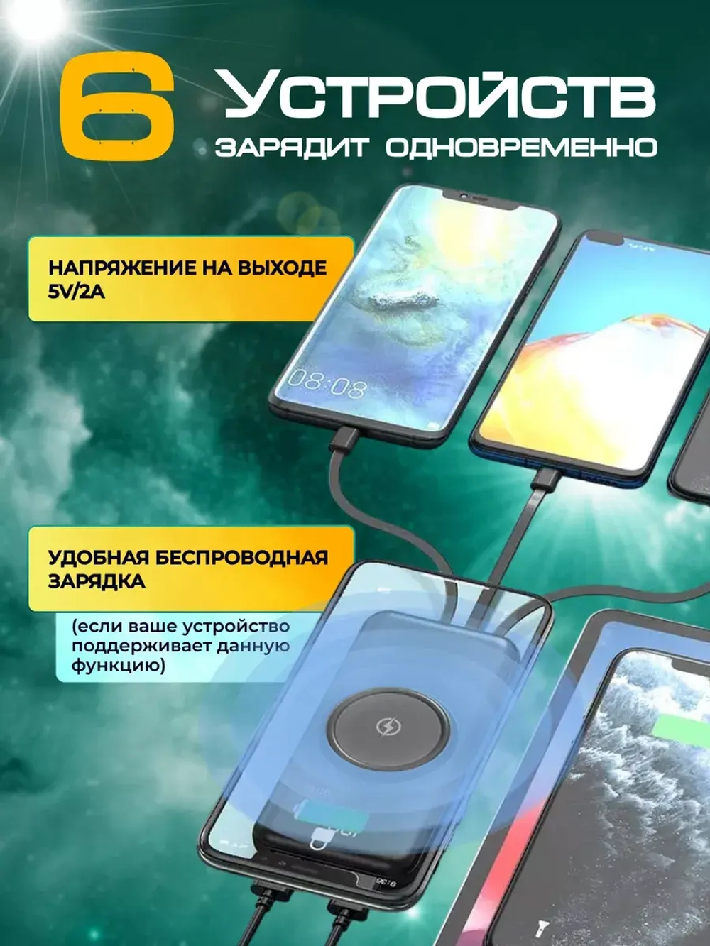 Повербанк 30000 внешний аккумулятор power bank