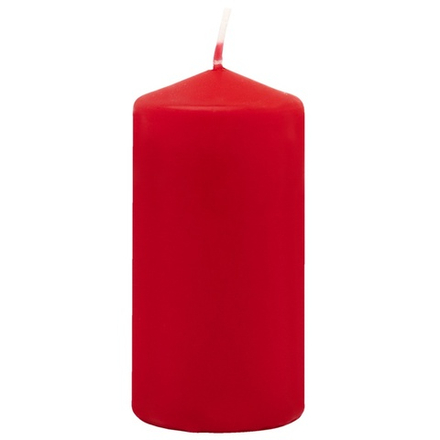 Свеча классическая Столбик, Красный, 5х10 см, 1 шт.