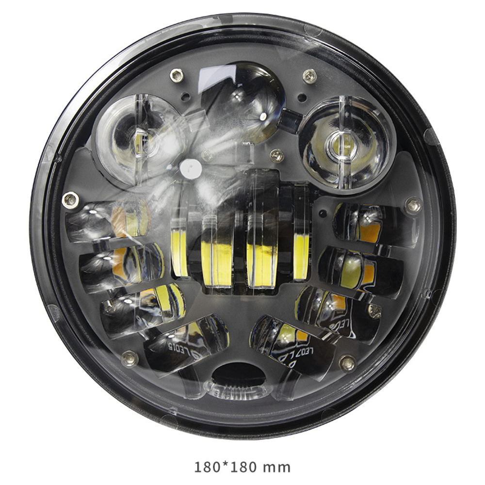 Фара LED 12-24V  7дюймов 2121Нива (Дальний+Ближ+ДХО) 27W пара G0124