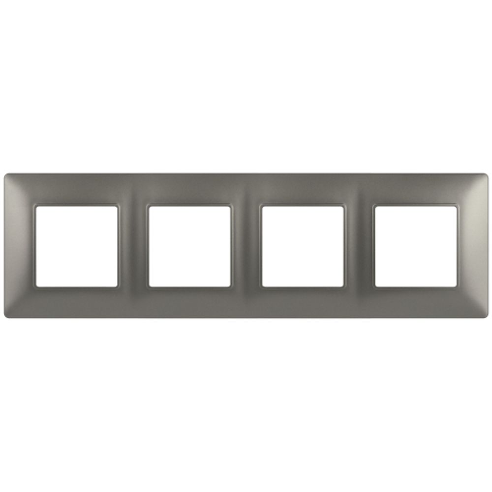 Рамка для розеток и выключателей ЭРА Elegance 14-5004-16 на 4 поста, титан