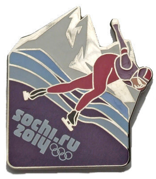 Значок «Скоростной бег на коньках. 1 вариант»