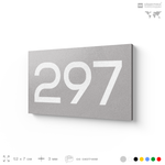 Номер на дверь 297, табличка на дверь для офиса, квартиры, кабинета, аудитории, склада, серая 120х70 мм, Айдентика Технолоджи