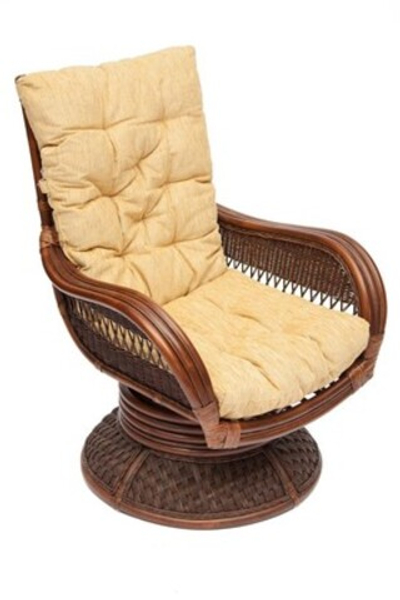 Кресло-качалка ANDREA Relax Medium с подушкой, Pecan Washed (античн. орех) арт. 9093