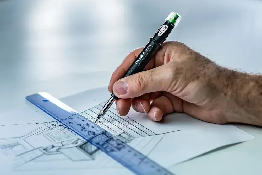 PICA-MARKER 7070 Строительный карандаш автоматический Pica FINE Dry с грифелем 0,9 мм