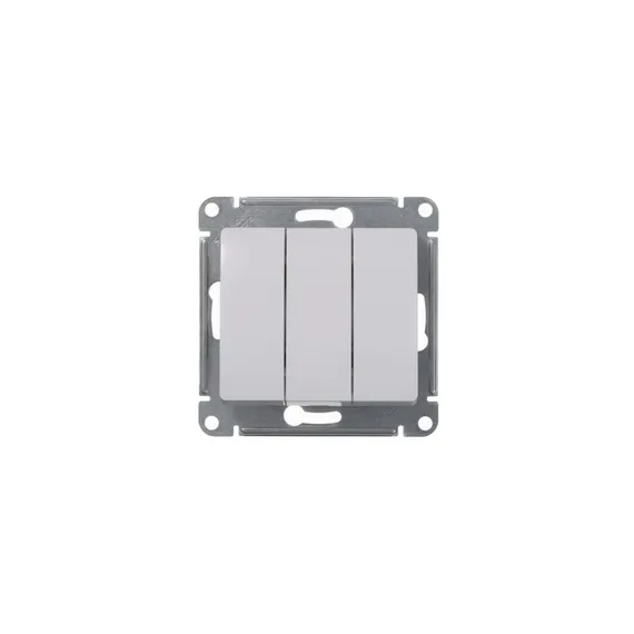 Выключатель 3-кл. СП Glossa 10А IP20 (сх. 1+1+1) 10AX механизм бел. SE GSL000131