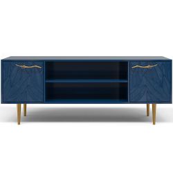 Тумба под ТВ Арт Колор leaves 155см Стайл Голд Королевский синий