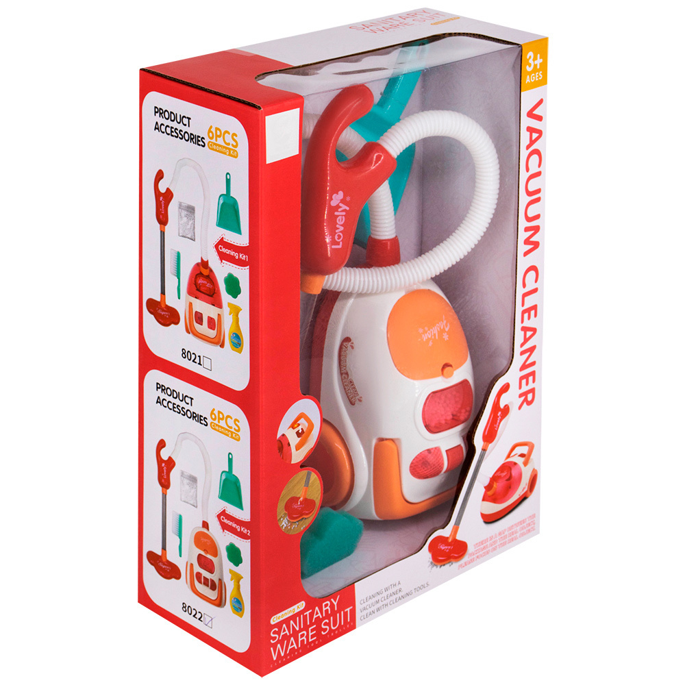 Пылесос 8022 с аксесс. на батарейках в коробке