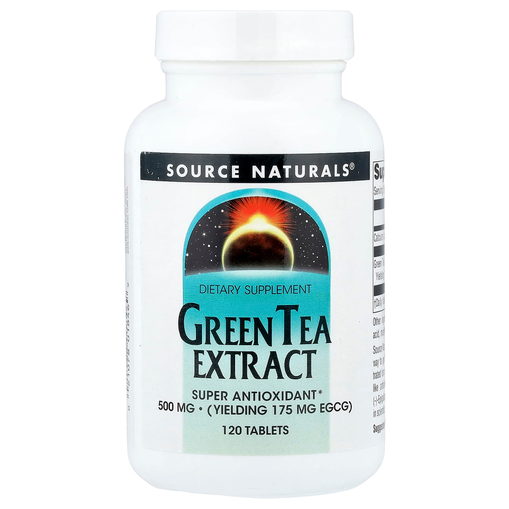 Source Naturals, экстракт зеленого чая, 500 мг, 120 таблеток