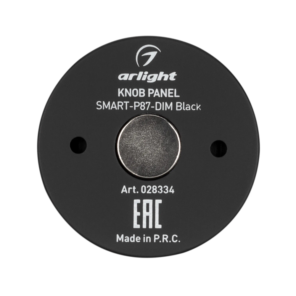 Панель Knob SMART-P87-DIM Black (3V, 1 зона, 2.4G) (Arlight, IP20 Пластик, 5 лет) 028334
