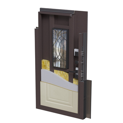 Уличная дверь Сияна со стеклопакетом