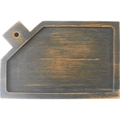 Доска для подачи с ручкой(6см) с выемкой; дуб; H=25,L=300/200,B=200мм