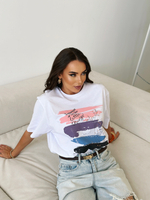 Футболка оверсайз с принтом длинная