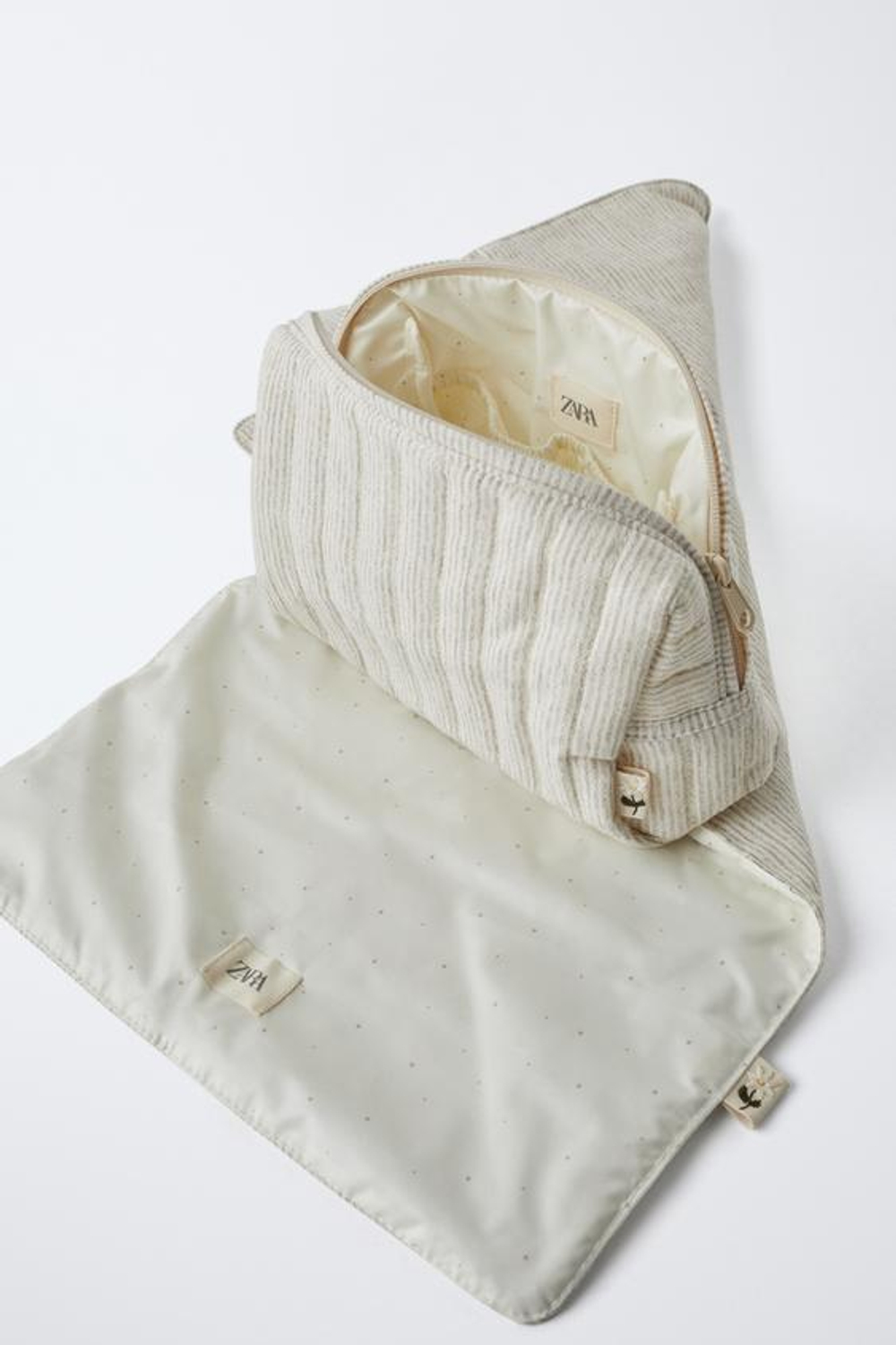 ZARA СУМКА ДЛЯ МАМ «ВИШИ», ЭКРЮ