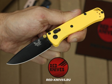 Нож Benchmade 533 Bugout Mini - желтый нейлон, клинок черный RK/Н27