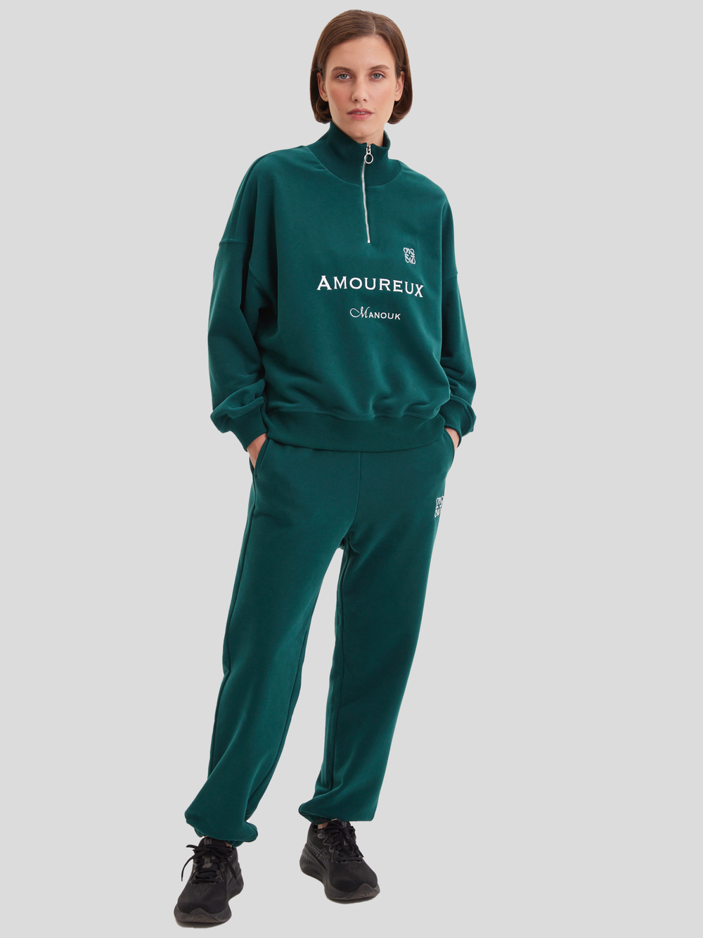 Олимпийка Amoureux Dark Green