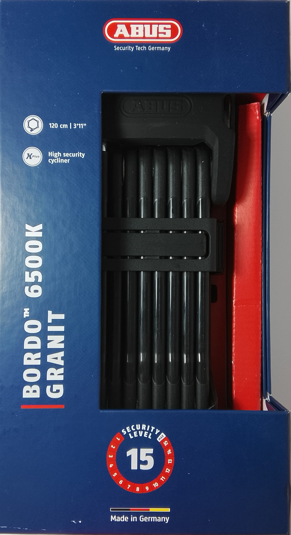 Замок ABUS 6500K/120 Черный SH BORDO Granit
