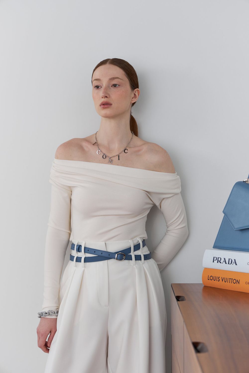 БАЗОВЫЙ ТОНКИЙ РЕМЕНЬ С МЯТОЙ ПРЯЖКОЙ BLUE