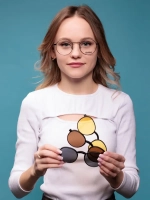 Оправа для очков с магнитными накладками 4в1