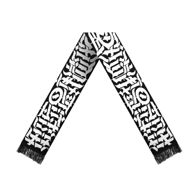 Шарф двусторонний ТАЙНА Полоса, черный/белый
