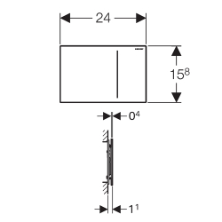Смывная клавиша GEBERIT Sigma 70 115.620.SI.1