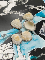 Подвеска в форме морской ракушки "Гребешок" серебристая