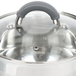 Ковш нерж, 1.9 л, с крыш, силикон ручка, индукц, Катунь, Ирида, КТ08-К