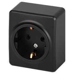 Розетка ЭРА Эксперт 11-2203-05 2P+E Schuko IP20 16A-250В ОУ антрацит | Эра Эксперт