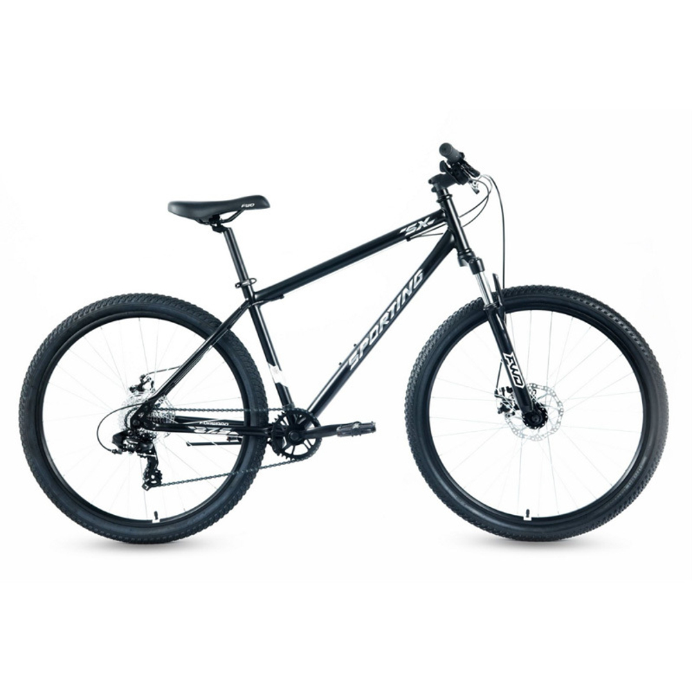 Велосипед Forward Sporting SX 29" 2025 8s, чёрный/серебристый
