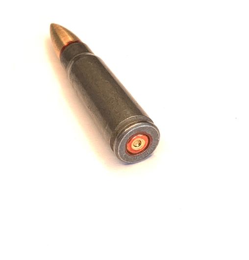 Макет патрона ММГ 7,62х39 с пулей ПС. Капсюль пробит