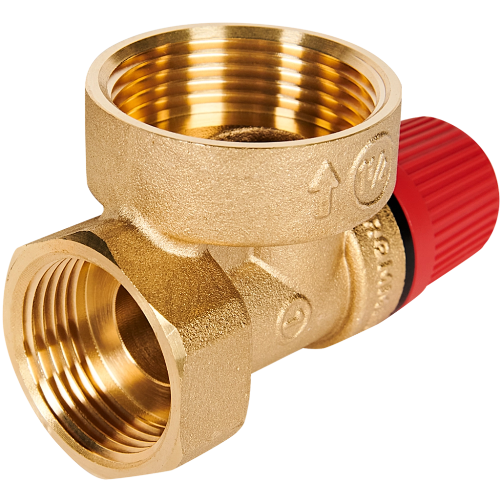 Клапан предохранительный ROMMER - 1", сброс 1 1/4" (ВР/ВР, Tmax 110°C, 3 бар)