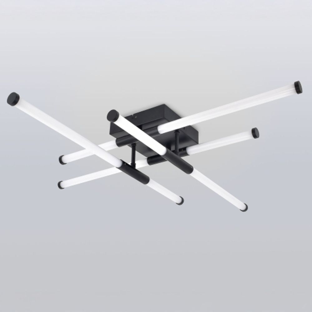 Светильник потолочный светодиодный ЭРА Модерн Fliss CLL-1 72W 3K-6K RC BK с ду черный | Светильники SPB-6 с ДУ