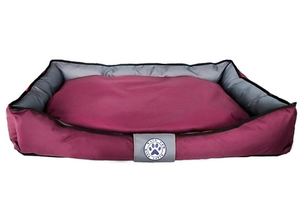 Лежак для средней собаки разборный антивандальный размер L бордовый Lapalandia