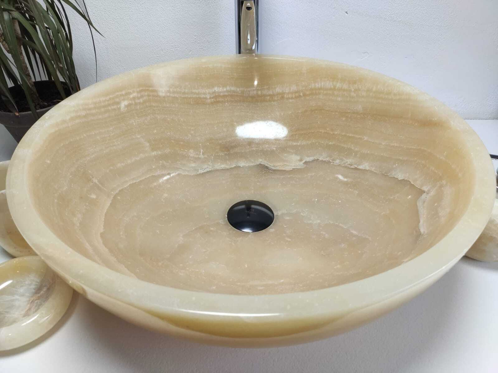 Раковина из оникса Bowl Yellow Big BO-61070 50*50*17