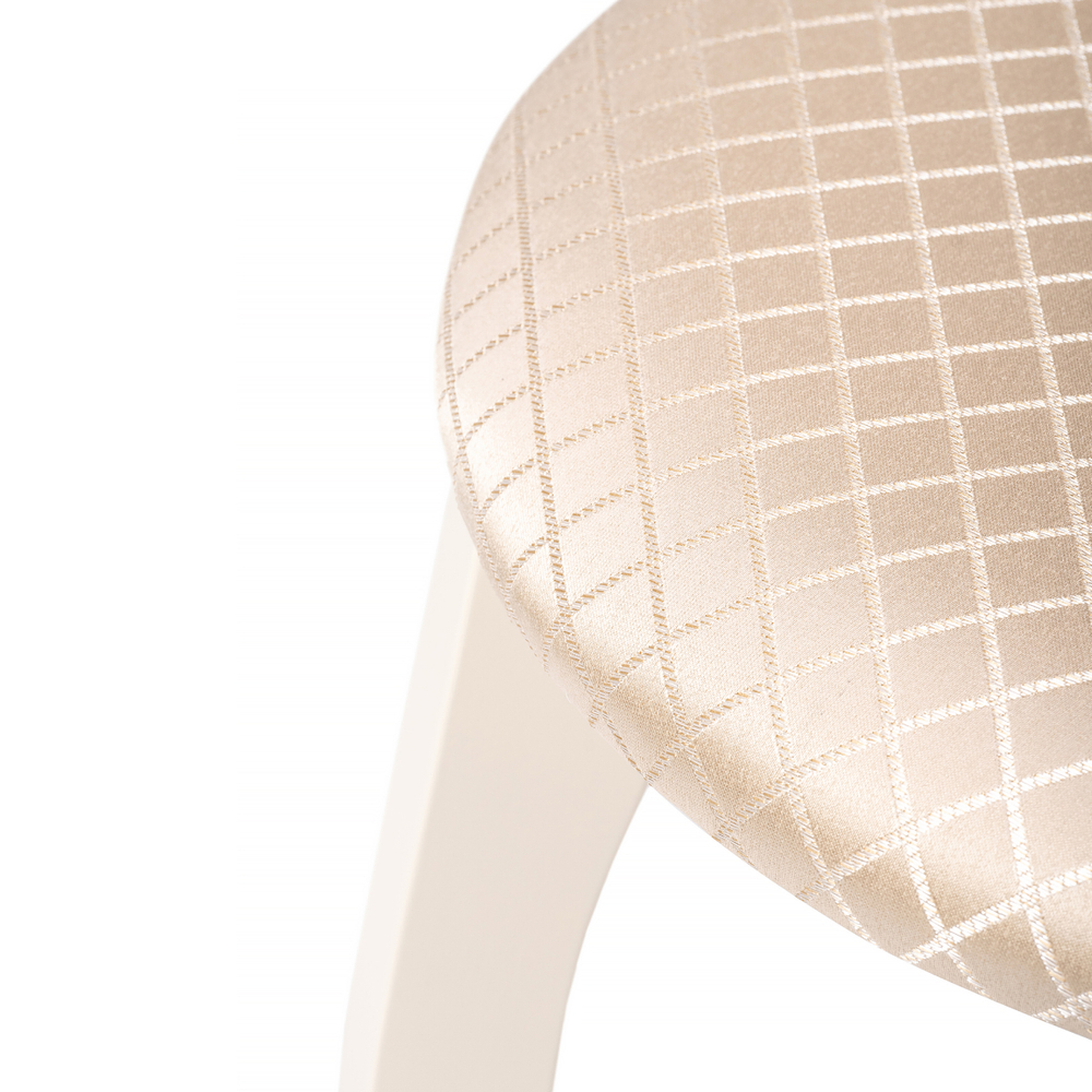 Стул деревянный Woodville Валери молочный, ромб, ножки белые