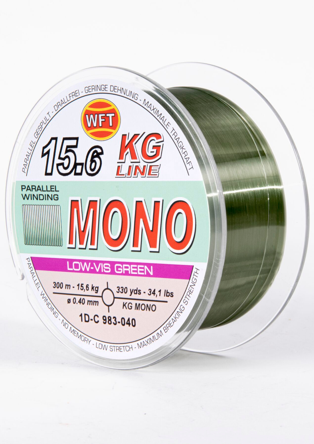 Леска монофильная WFT KG MONO Green 300/040
