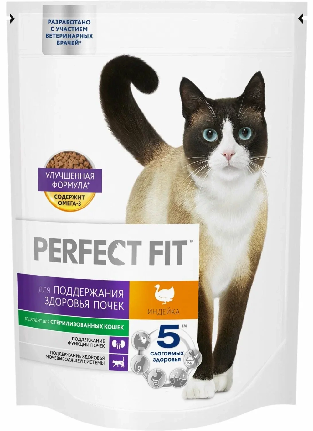 Perfect Fit Сухой корм для кошек д здор почек индейка 650 г