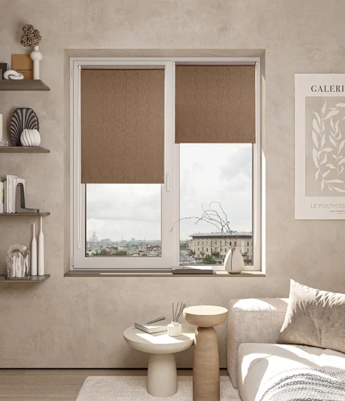 Рулонные шторы блэкаут Круиз Шоколад